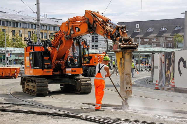 Modern construction site